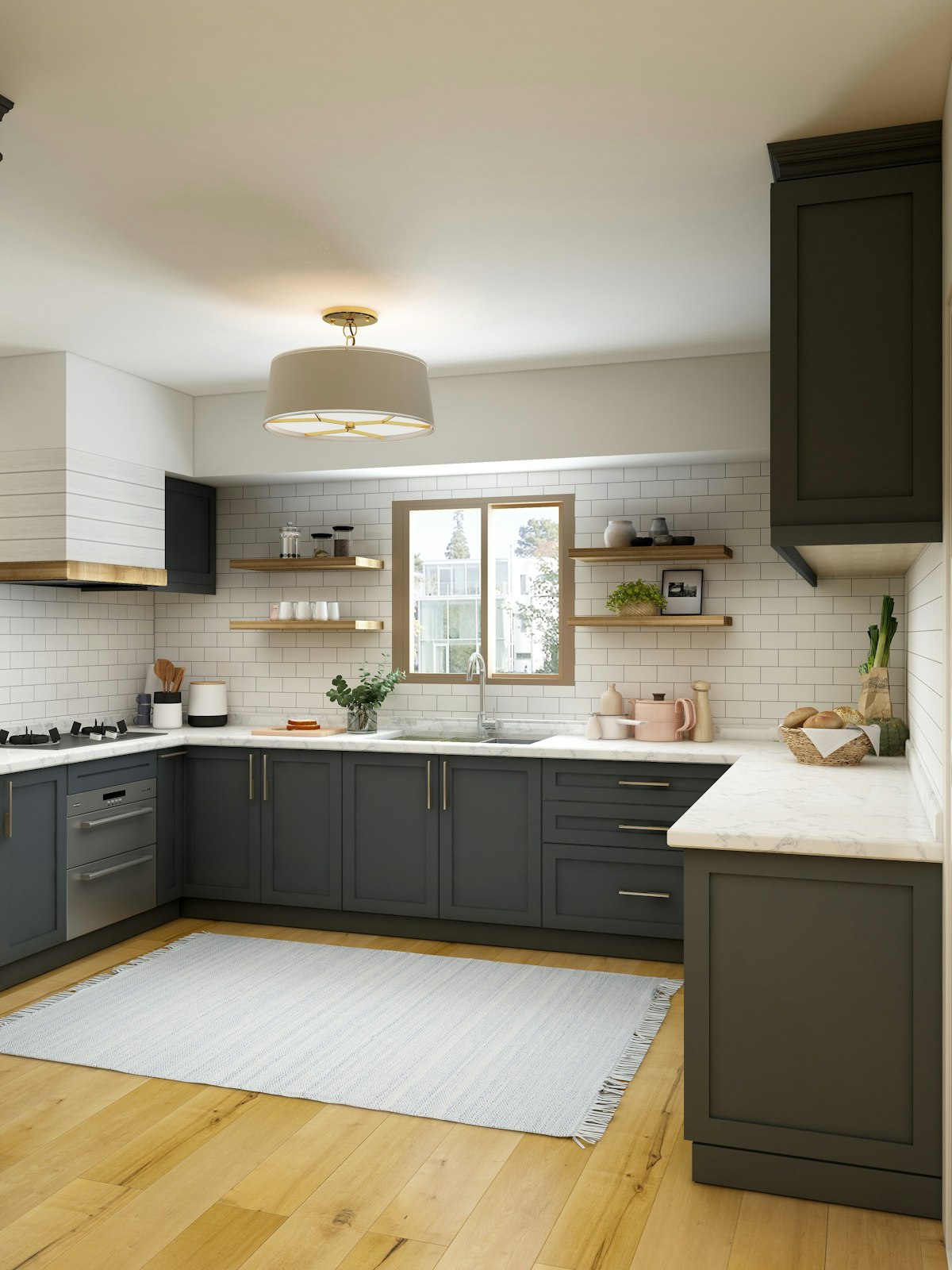Moody green, subway tile &mdash; kitchen design inspiration